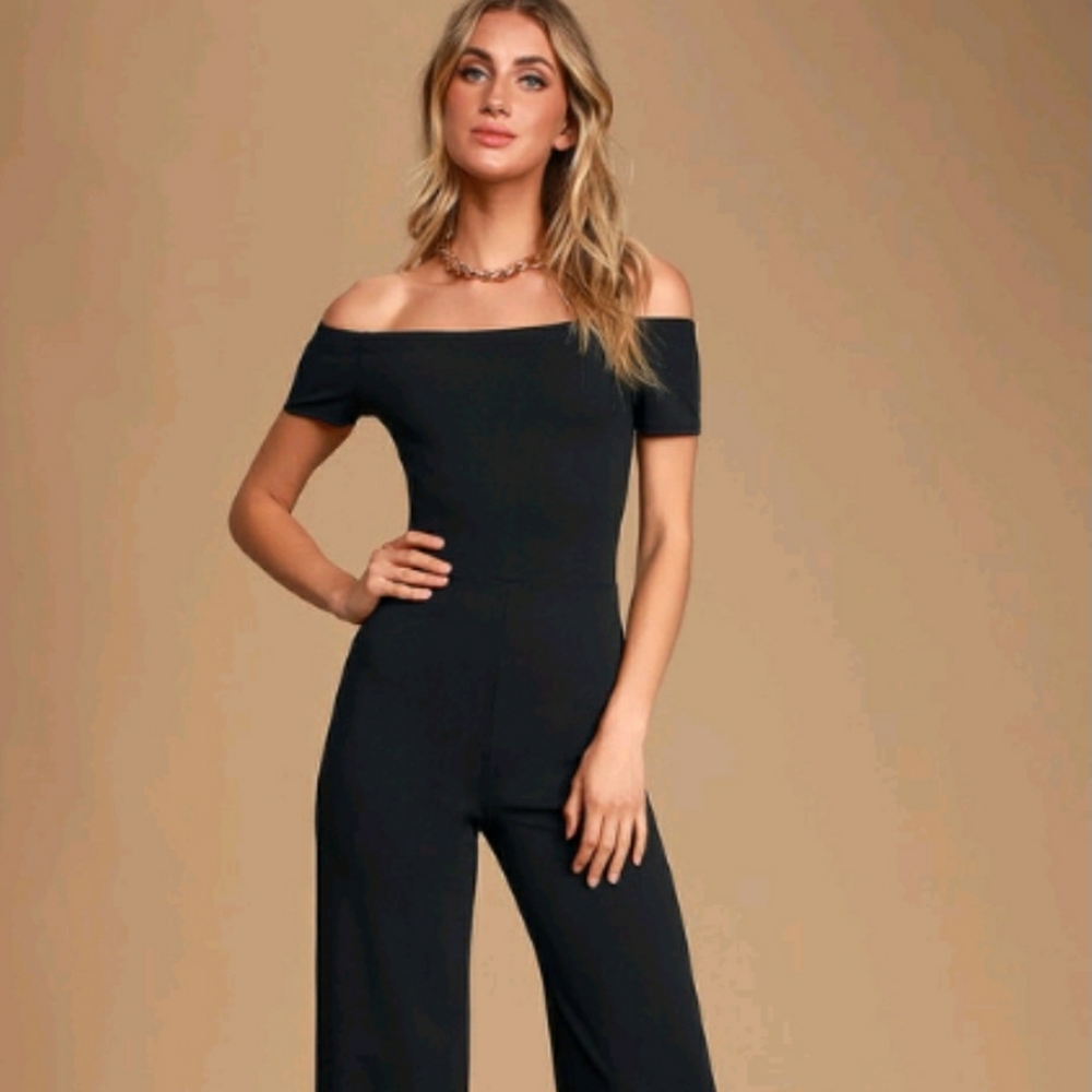 NWT Black Off the Shoulder Jumpsuit